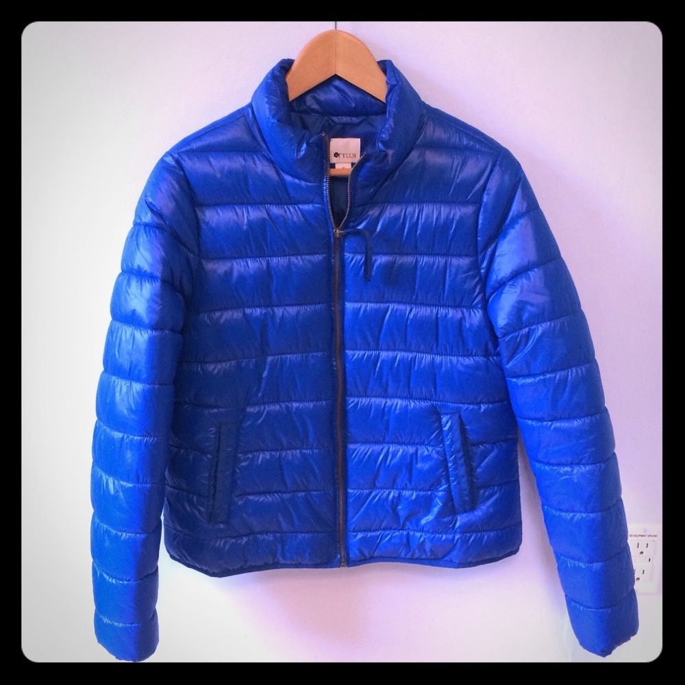 Blue Lightweight Puffer Jacket - Picture 1 of 8